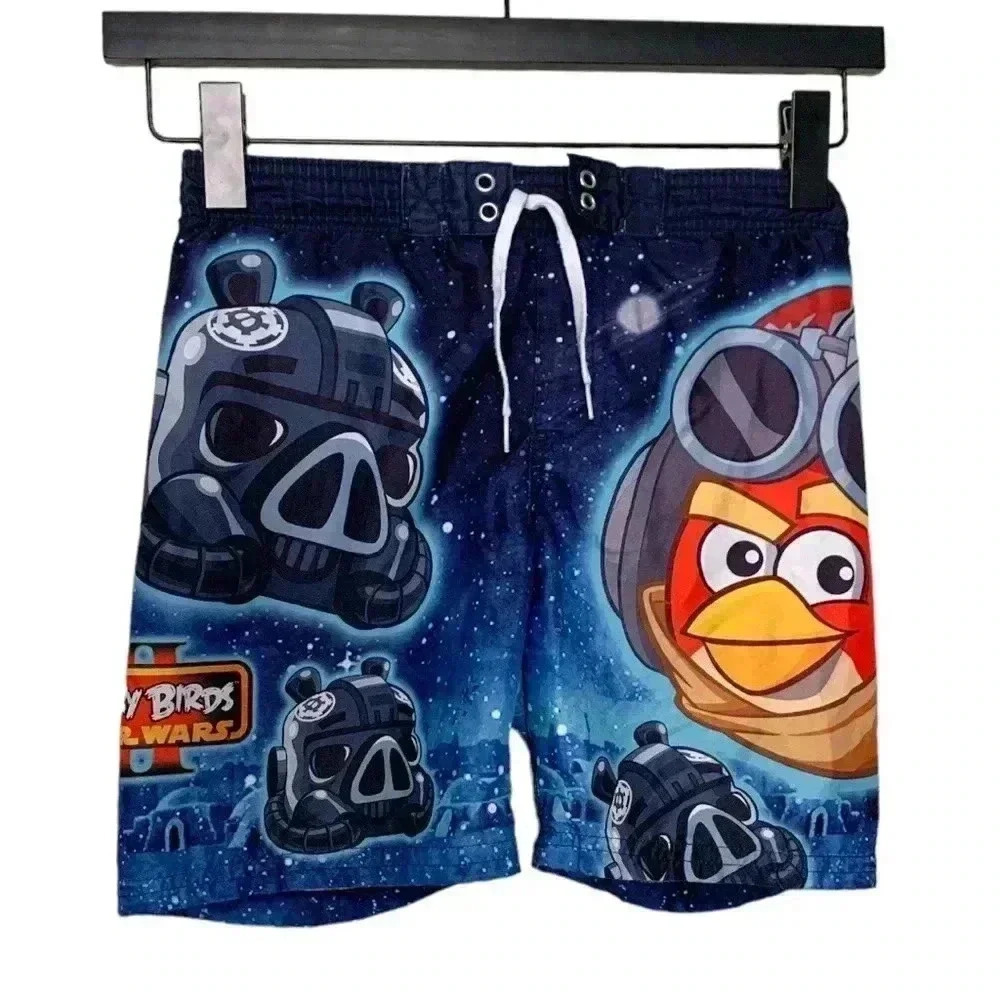 Angry bird board shorts, 100% polyester